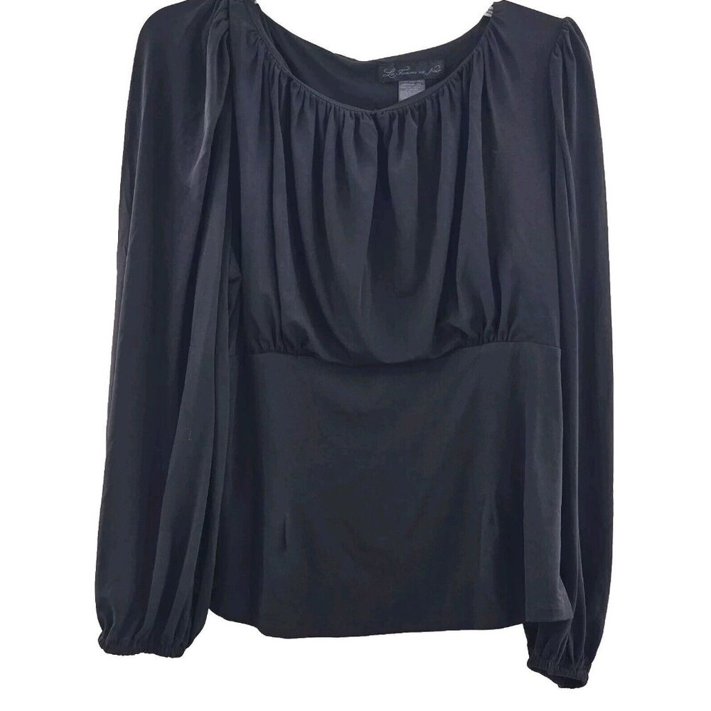 La Femme En Noir Salem Blouse in Black Size 2X
Puff Sleeves Gothic READ